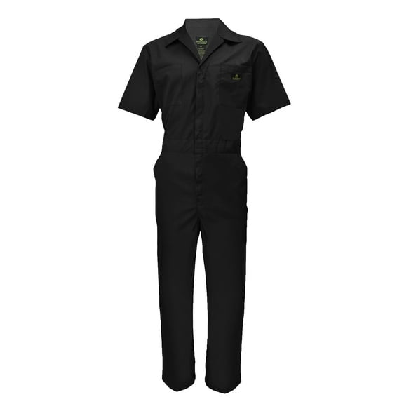 Natural Uniforms Short Sleeve Coverall 399 ( Black, Medium )