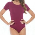 thumbnail image 1 of Natural Uniforms Short Sleeve Round Neck Body Suit--Breathable Cotton Stretch(Burgundy, XX-Large), 1 of 6