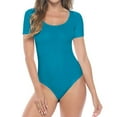 thumbnail image 1 of Natural Uniforms Short Sleeve Scoop Neck Body Suit--Breathable Cotton Stretch(Teal, X-Large), 1 of 6