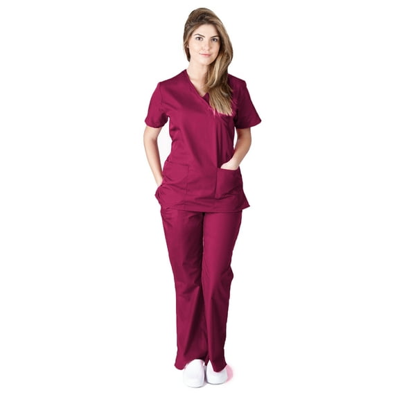 Natural Uniforms - Solid Mock Warp - Tie Back Scrub Set MM001