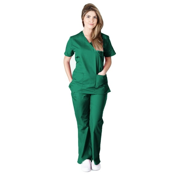 Natural Uniforms - Solid Mock Warp - Tie Back Scrub Set MM001