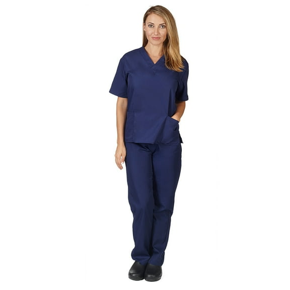 Natural Uniforms UNISEX SIX POCKET SOLID SCRUB SET - BP101