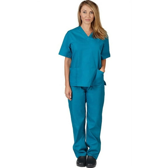 Natural Uniforms UNISEX SIX POCKET SOLID SCRUB SET - BP101