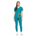 thumbnail image 1 of Natural Uniforms Ultra Stretch Womens Jogger Scrub Set (Teal, Small), 1 of 7