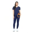 thumbnail image 1 of Natural Uniforms Ultra Stretch Womens Jogger Scrub Set (True Navy Blue, X-Small), 1 of 7