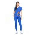 thumbnail image 1 of Natural Uniforms Ultra Stretch Womens Jogger Scrub Set (True Royal Blue, Small), 1 of 7