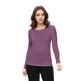 thumbnail image 1 of Natural Uniforms Under Scrub Tee Crew Neck Long Sleeve T-Shirt Underscrub Tee (Argyle Purple, Small), 1 of 6