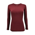 thumbnail image 1 of Natural Uniforms Under Scrub Tee Crew Neck Long Sleeve T-Shirt Underscrub Tee (Burgundy, X-Large), 1 of 7