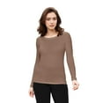 thumbnail image 1 of Natural Uniforms Under Scrub Tee Crew Neck Long Sleeve T-Shirt Underscrub Tee (Chocolate Malt, XX-Small), 1 of 6