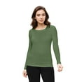 thumbnail image 1 of Natural Uniforms Under Scrub Tee Crew Neck Long Sleeve T-Shirt Underscrub Tee (Dill Green, 3X-Large), 1 of 6