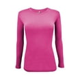 thumbnail image 1 of Natural Uniforms Under Scrub Tee Crew Neck Long Sleeve T-Shirt Underscrub Tee (Hot Pink, 3X-Large), 1 of 7