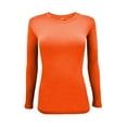 thumbnail image 1 of Natural Uniforms Under Scrub Tee Crew Neck Long Sleeve T-Shirt Underscrub Tee (Orange, 3X-Large), 1 of 7