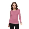 thumbnail image 1 of Natural Uniforms Under Scrub Tee Crew Neck Long Sleeve T-Shirt Underscrub Tee (Rose, Medium), 1 of 6