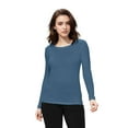 thumbnail image 1 of Natural Uniforms Under Scrub Tee Crew Neck Long Sleeve T-Shirt Underscrub Tee (Stellar Blue, Small), 1 of 6