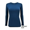 thumbnail image 1 of Natural Uniforms Under Scrub Tee Crew Neck Long Sleeve T-Shirt Underscrub Tee (True Navy Blue, Large), 1 of 7