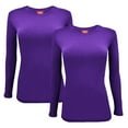 thumbnail image 1 of Natural Uniforms Under Scrub Tee Crew Neck Long Sleeve T-Shirt Underscrubs Tee Pack of 2, 1 of 7