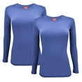 thumbnail image 1 of Natural Uniforms Under Scrub Tee Crew Neck Long Sleeve T-Shirt Underscrubs Tee Pack of 2, 1 of 7