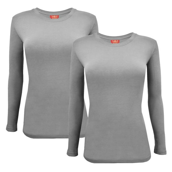 Natural Uniforms Under Scrub Tee Crew Neck Long Sleeve T-Shirt Underscrubs Tee Pack of 5