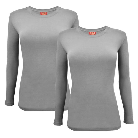 Natural Uniforms Under Scrub Tee Crew Neck Long Sleeve T-Shirt Underscrubs Tee Pack of 5