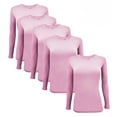 thumbnail image 1 of Natural Uniforms Under Scrub Tee Crew Neck Long Sleeve T-Shirt Underscrubs Tee Pack of 5, 1 of 7