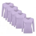 thumbnail image 1 of Natural Uniforms V-Neck Women's Underscrub Tee Long Sleeve T-Shirt 5 PACK (Lavender, X-Small), 1 of 5