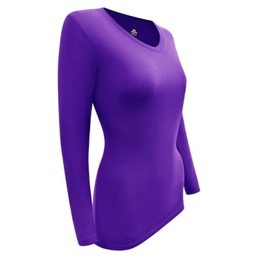 Natural Uniforms V-Neck Women's Underscrub Tee Long Sleeve T-Shirt