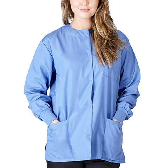 Natural Uniforms WOMEN'S 3 POCKET SNAP BUTTON WARM UP JACKET - G102