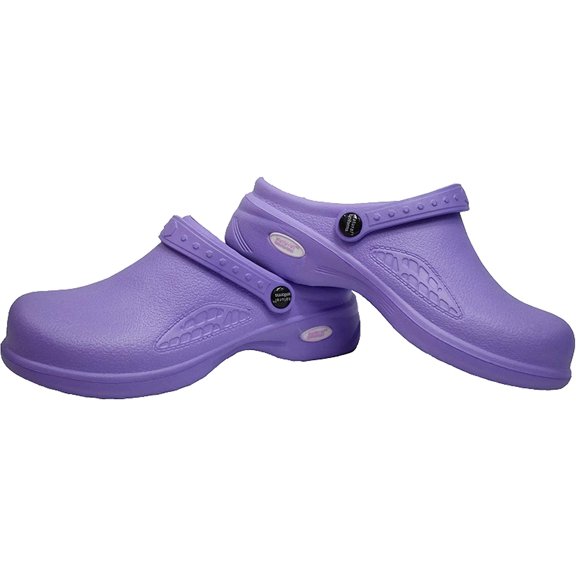 Natural Uniforms Women's Arch Support Clogs, Round Toe Lilac, Size 11