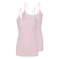 thumbnail image 1 of Natural Uniforms Women's Camisole Cotton Stretch Slim-Fit Cami Soft and Breathable Undershirt with Adjustable Strap Tank Top Multi Pack of 2 (Pink) 2X-Large, 1 of 1