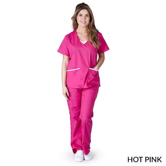 Natural Uniforms Women's Contrast Jersey Scrub Set, Style 1077