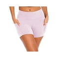 thumbnail image 1 of Natural Uniforms Women's High Waist Yoga Shorts&nbsp;Tummy Control with Deep Pockets (Small, Pink), 1 of 6