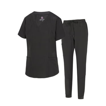 Natural Uniforms Women's Jogger Scrub Set 8 Pocket Cool Stretch Uniform Set
