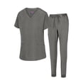 thumbnail image 1 of Natural Uniforms Women's Jogger Scrub Set 8 Pocket Cool Stretch Uniform Set, 1 of 5