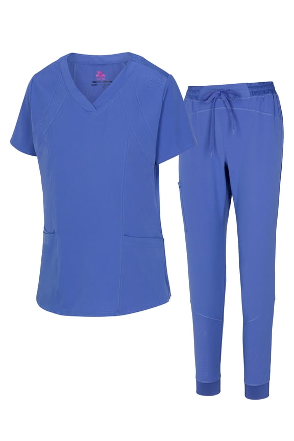 Women's Jogger Scrub Set 8 Pocket Cool Stretch Uniform Set