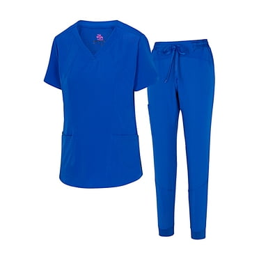 Natural Uniforms Women's Jogger Scrub Set 8 Pocket Cool Stretch Uniform Set