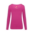 thumbnail image 1 of Natural Uniforms Women's Long Sleeve Scoop-Neck T-Shirt Under Scrub (Hot Pink, Large), 1 of 5