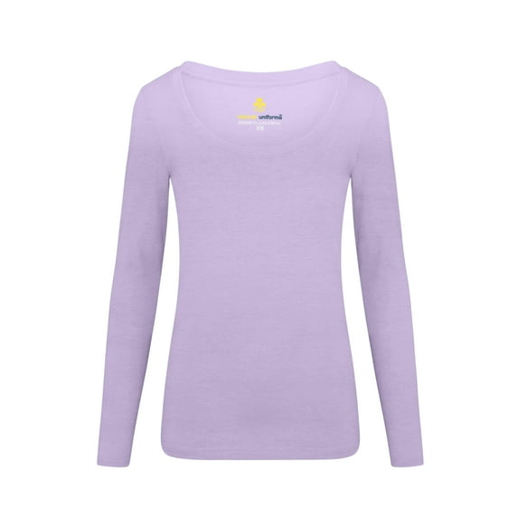 Natural Uniforms Women's Long Sleeve Scoop-Neck T-Shirt Under Scrub (Lavender, X-Large)