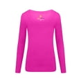 thumbnail image 1 of Natural Uniforms Women's Long Sleeve Scoop-Neck T-Shirt Under Scrub (Neon Pink, X-Large), 1 of 5
