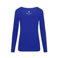 thumbnail image 1 of Natural Uniforms Women's Long Sleeve Scoop-Neck T-Shirt Under Scrub (True Royal Blue, Large), 1 of 5