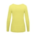 thumbnail image 1 of Natural Uniforms Women's Long Sleeve Scoop-Neck T-Shirt Under Scrub (Yellow, X-Large), 1 of 5