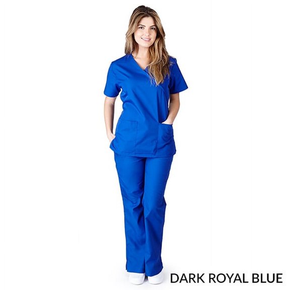 Natural Uniforms Women's Mock Wrap Tie Back Scrub Set, Style MM001