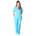 thumbnail image 1 of Natural Uniforms Women's Mock Wrap Tie Back Scrub Set, Style MM001, 1 of 2