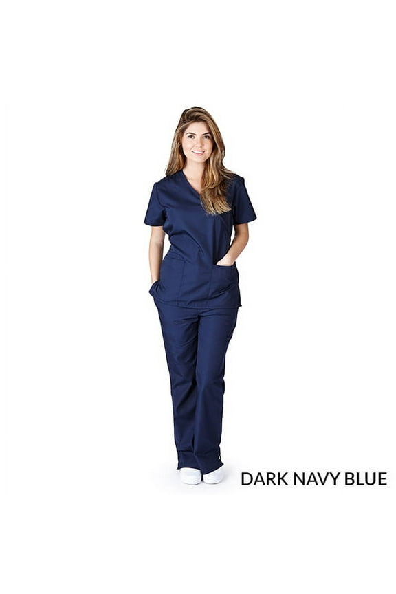 Women's Mock Wrap Tie Back Scrub Set, Style MM001