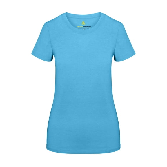Natural Uniforms Women's Short Sleeve Round-Neck T-Shirt Under Scrub (Aqua, X-Large)