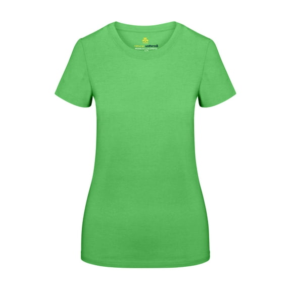 Natural Uniforms Women's Short Sleeve Round-Neck T-Shirt Under Scrub (Lime Green, X-Small)