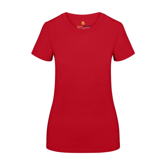 Natural Uniforms Women's Short Sleeve Round-Neck T-Shirt Under Scrub (Red, Small)