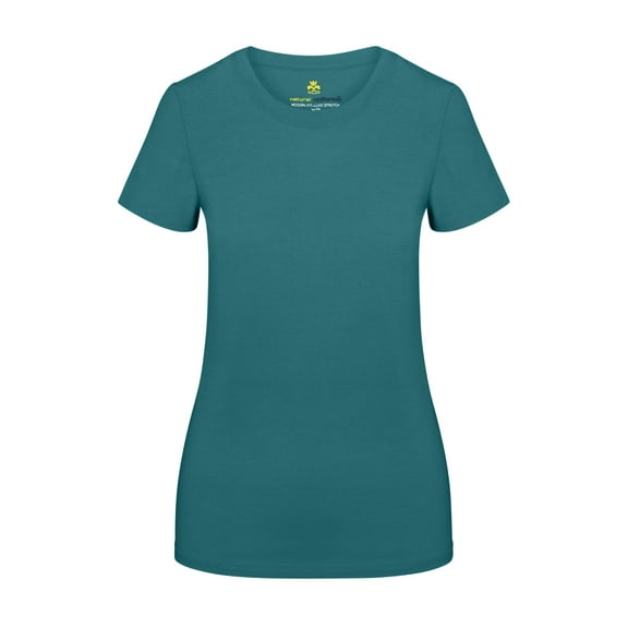 Natural Uniforms Women's Short Sleeve Round-Neck T-Shirt Under Scrub (Teal, Medium)