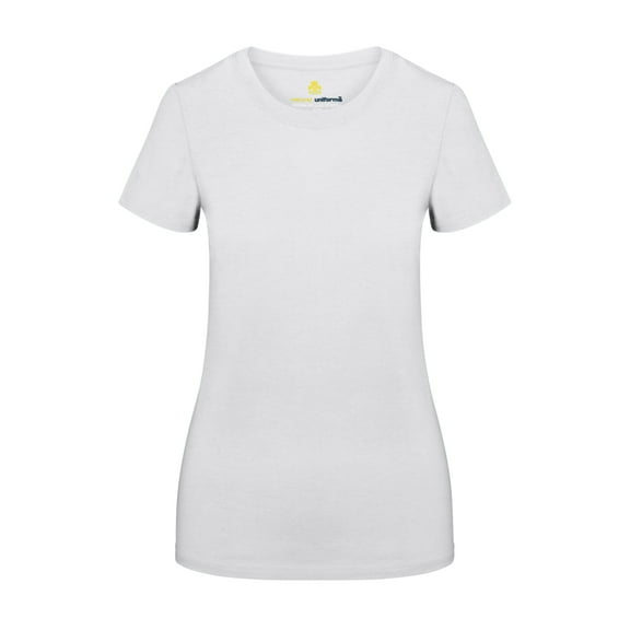 Natural Uniforms Women's Short Sleeve Round-Neck T-Shirt Under Scrub (White, X-Large)