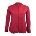 thumbnail image 1 of Natural Uniforms Women's Ultra Soft Stretch Zip Up Scrub Jacket (Red, Large), 1 of 5