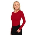 thumbnail image 1 of Natural Uniforms Women's Underscrub Tee Crew Neck Long Sleeve T-Shirt (Red, XX-Small), 1 of 5